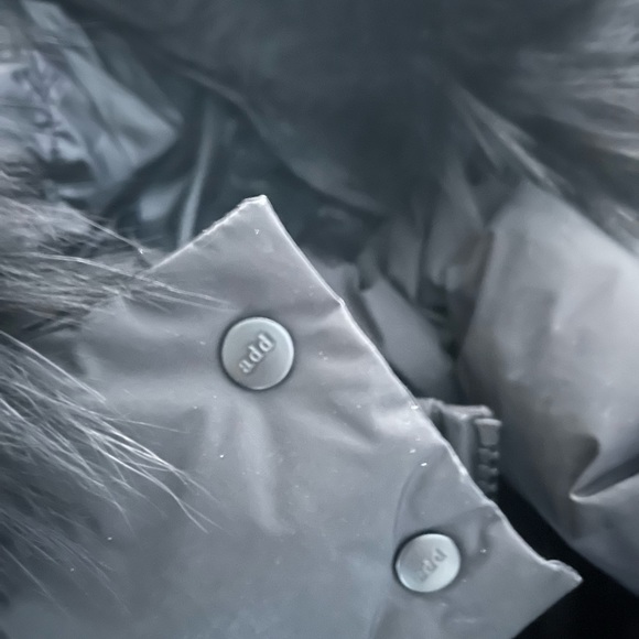 ADD down winter coat with fur hood. - Picture 3 of 6